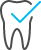 Icon of tooth with checkmark